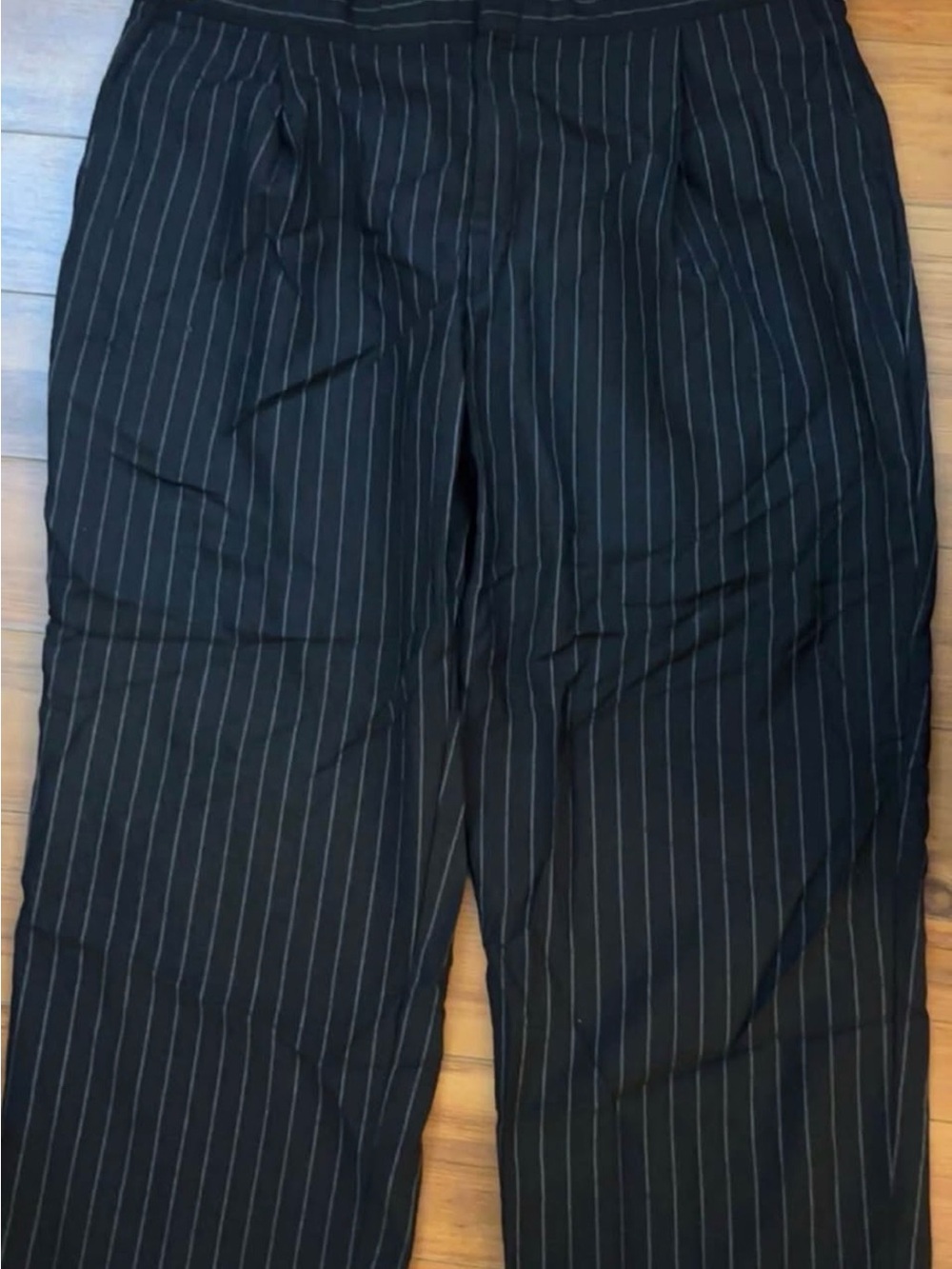 Ecko Unlimited Black Pinstripe Dress Pants for Men